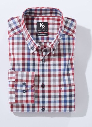 "King's Road"-Hemd mit Button-Down-Kragen in 4 Farben