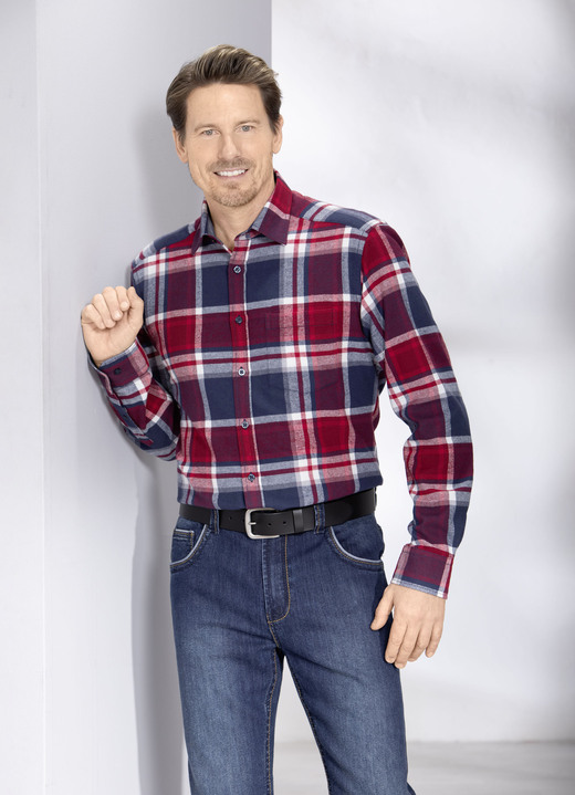 Langarm - Kariertes Hemd von 