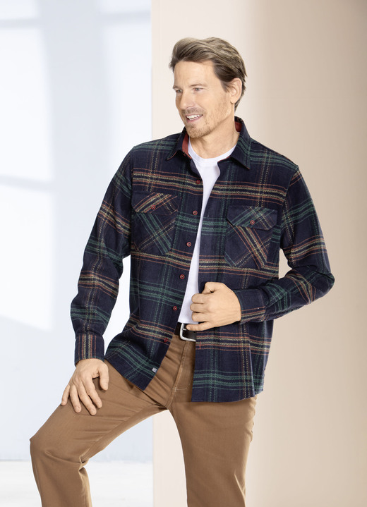 Langarm - Kariertes Overshirt von 