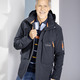 Jacken - Softshelljacke mit Windfang, in Größe 3XL (58) bis XXL (56), in Farbe MARINE – Farbe MARINE – Ansicht 2
