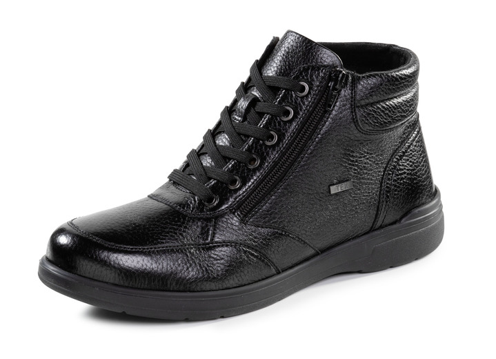 Stiefeletten - Gefütterte Herren-Boots, mit Reißverschluss, in Größe 040 bis 045, in Farbe SCHWARZ Ansicht 1