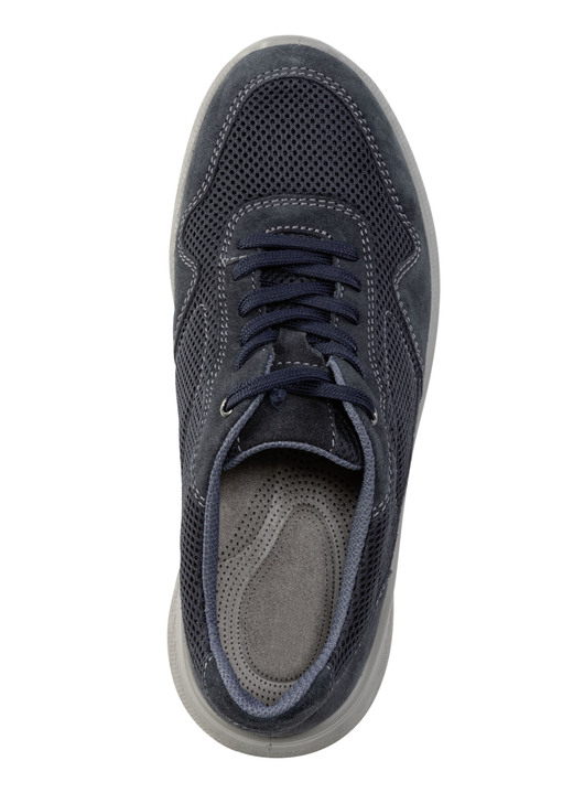 Slipper & Schnürschuhe - Schnürschuh aus Veloursleder und Textilmaterial, in Größe 040 bis 046, in Farbe SCHWARZ Ansicht 5