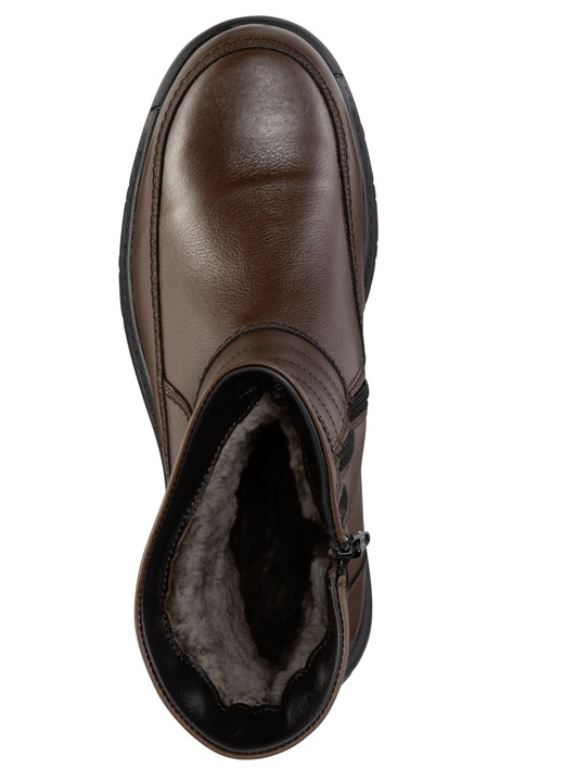 Stiefeletten - GINO GALANTE, gefütterte Herren-Stiefel, Winterschuhe, mit Lammfell, in Größe 040 bis 046, in Farbe MARONE Ansicht 2