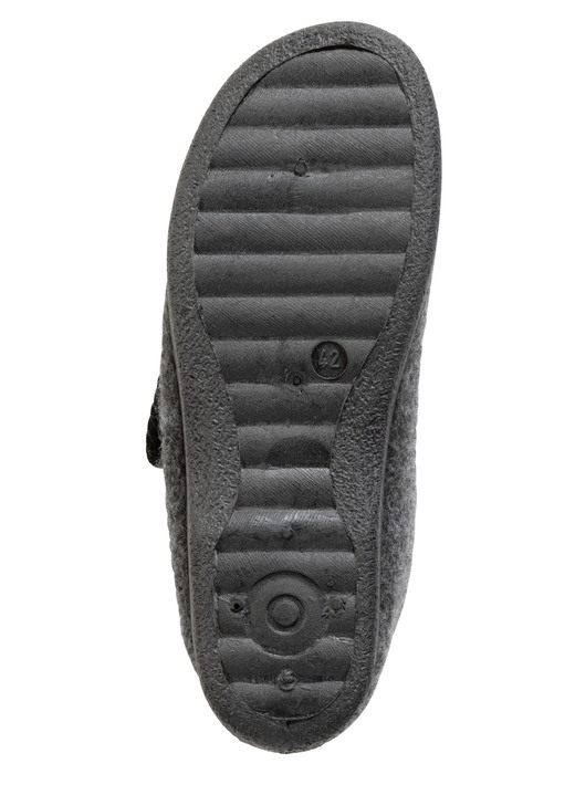 Hausschuhe - Stiefelette aus weichem Filz, in Größe 040 bis 046, in Farbe ANTHRAZIT Ansicht 3