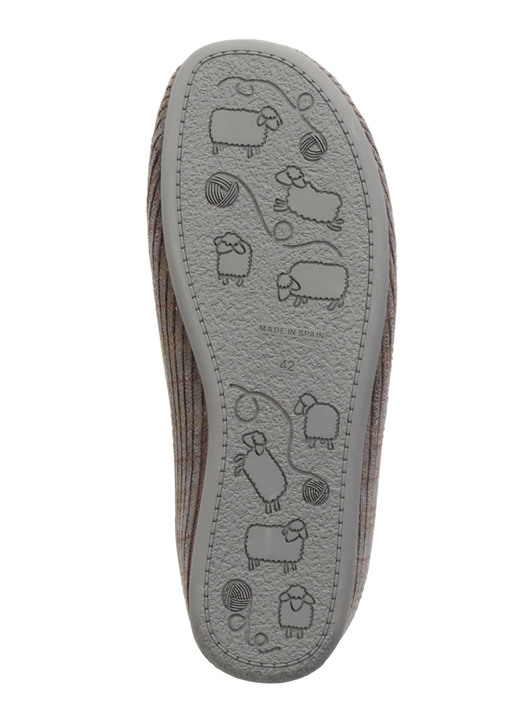 Hausschuhe - Textil-Pantoffel mit herausnehmbarem Fußbett, in Größe 040 bis 046, in Farbe SCHWARZ Ansicht 6