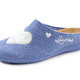 Hausschuhe - Laurina, klassische Damen-Hausschuhe, mit herausnehmbarem Fußbett, in Größe 035 bis 041, in Farbe KORNBLAU – Farbe KORNBLAU – Ansicht 1