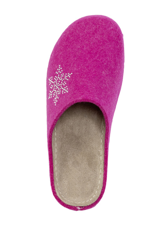 Hausschuhe - Laurina Pantoffel mit pfiffiger Nietenzier, in Größe 036 bis 042, in Farbe KARIBIKGRÜN Ansicht 5