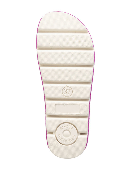 Hausschuhe - Laurina, trendige Damen-Hausschuhe, Weite G, mit anatomisch geformtem Fußbett, in Größe 036 bis 042, in Farbe HIMMELBLAU Ansicht 6