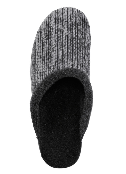 Hausschuhe - Laurina Pantoffel aus changierendem Cord-Material mit Filzbesatz, in Größe 036 bis 041, in Farbe CAMEL Ansicht 5