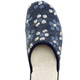 Hausschuhe - Pantoffel mit Blüten-Dessin – Farbe JEANS-ECRU – Ansicht 2 Hausschuhe - Pantoffel mit Blüten-Dessin, in Größe 036 bis 042, in Farbe ANTHRAZIT-ROSA – Farbe JEANS-ECRU – Ansicht 2