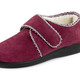 Hausschuhe - Warme Damen-Hausschuhe, Weite H, mit Klettverschluss, in Größe 036 bis 042, in Farbe SCHWARZ – Farbe BORDEAUX – Ansicht 1