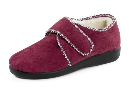 Warme Damen-Hausschuhe, Weite H, mit Klettverschluss