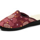 Damenmode - Zweierpack, gefütterte Damen-Hausschuhe, Weite H, mit Textildruck, in Größe 036 bis 042, in Farbe 1X BORDEAUX, 1X MARINE – Farbe 1X BORDEAUX, 1X MARINE – Ansicht 2