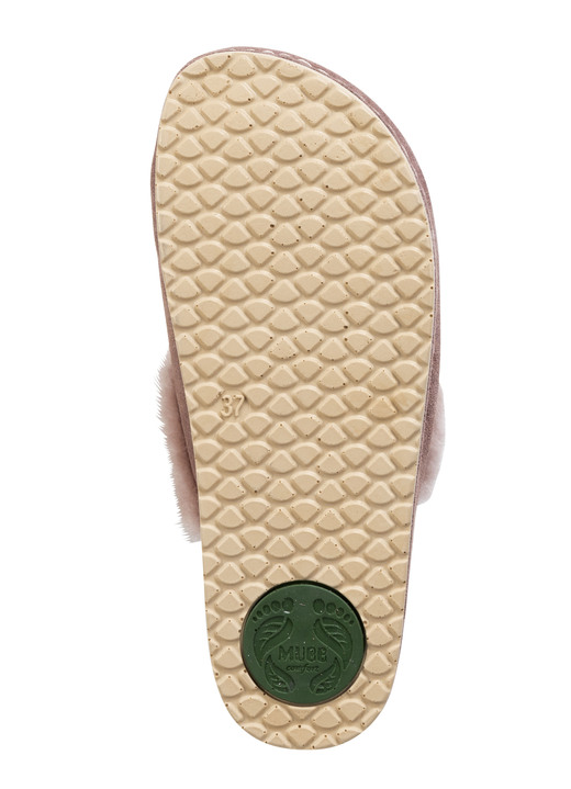 Hausschuhe - Mubb, warme Damen-Hausschuhe, Weite H, mit Lammfell, in Größe 036 bis 042, in Farbe JEANS Ansicht 11