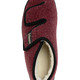 Hausschuhe - Textil-Stiefelette mit zwei praktischen Klettspangen, in Größe 036 bis 042, in Farbe BORDEAUX-SCHWARZ – Farbe BORDEAUX-SCHWARZ – Ansicht 2