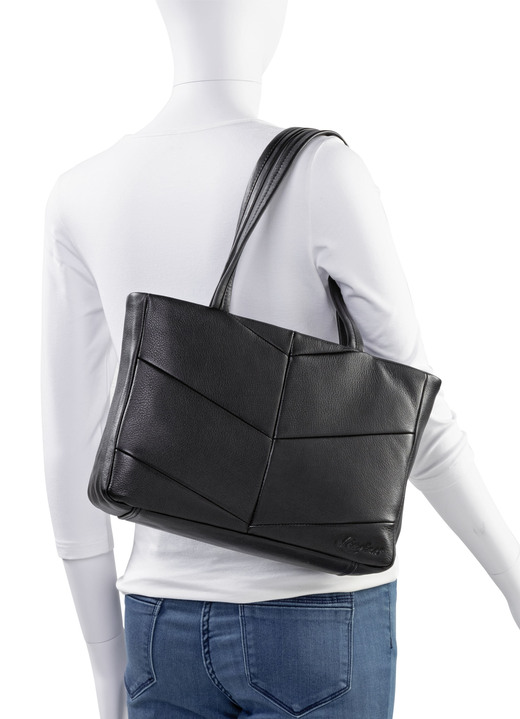 Taschen - Laurina, Tasche, Damen, aus Leder, in Farbe KIESEL Ansicht 6