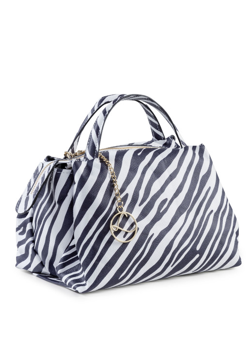 Taschen - Laurina Tasche mit Zebra-Dessin, in Farbe SCHWARZ-WEISS Ansicht 2