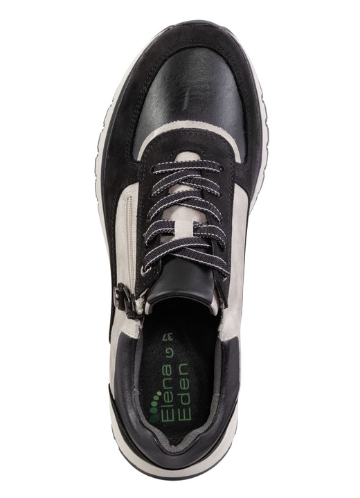 Slipper & Schnürschuhe - ELENA EDEN, trendige Damen-Sneaker, Weite G, mit herausnehmbarem Fußbett, in Größe 035 bis 041, in Farbe SCHWARZ-KIESEL Ansicht 2