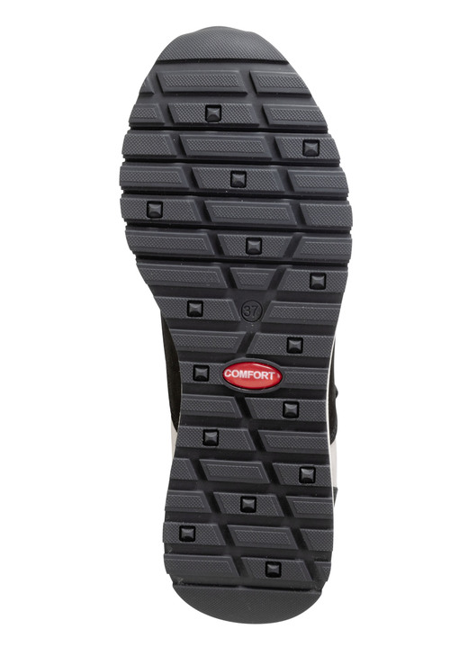 Slipper & Schnürschuhe - ELENA EDEN, trendige Damen-Sneaker, Weite G, mit herausnehmbarem Fußbett, in Größe 035 bis 041, in Farbe SCHWARZ-KIESEL Ansicht 3