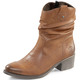 Stiefel & Stiefeletten - Rieker Western-Stiefelette aus weichem Synthetikmaterial mit Raffung, in Größe 036 bis 042, in Farbe SCHWARZ – Farbe COGNAC – Ansicht 1