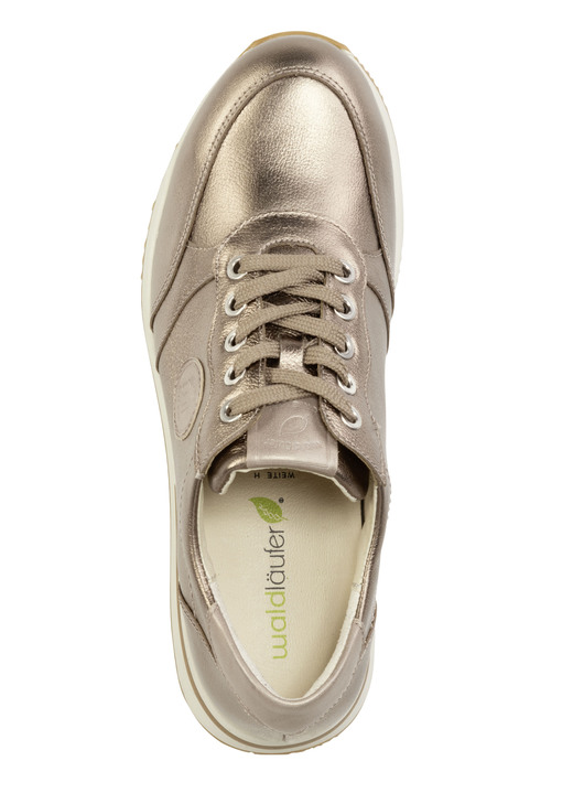 Slipper & Schnürschuhe - Schnür-Sneaker aus genarbtem Nappaleder, in Größe 4 bis 8 1/2, in Farbe BRONZE Ansicht 2