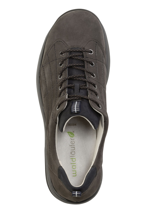 Slipper & Schnürschuhe - Waldläufer Schnürschuh aus Rind-Nubukleder, in Größe 3 1/2 bis 8, in Farbe GRAFIT Ansicht 2