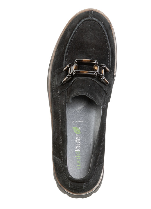 Weite H - Waldläufer Loafer aus Veloursleder, in Größe 3 1/2 bis 8, in Farbe SCHWARZ Ansicht 2