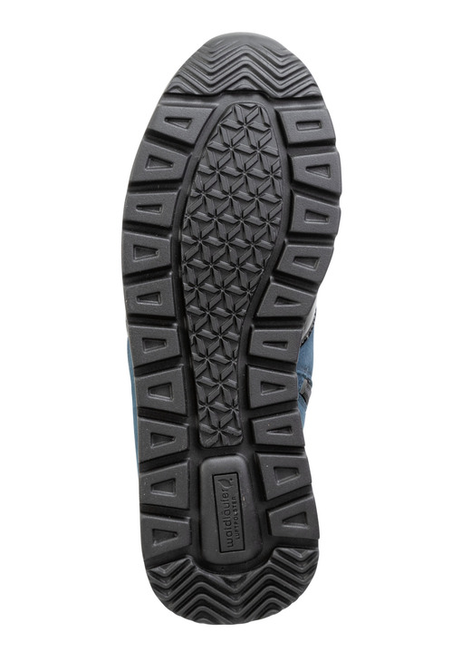 Weite H - Waldläufer Schnür-Bootie mit Besätzen aus Lackleder, in Größe 3 1/2 bis 8, in Farbe DUNKELTÜRKIS Ansicht 3