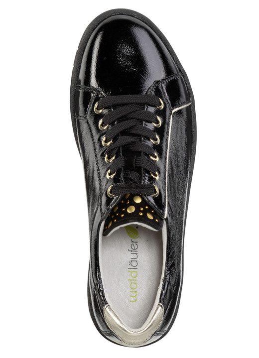 Slipper & Schnürschuhe - Waldläufer Schnürschuh aus weichem Knautschlackleder Ansicht 5 Slipper & Schnürschuhe - Waldläufer Schnürschuh aus weichem Knautschlackleder, in Größe 3 1/2 bis 8, in Farbe RUBINROT-SCHWARZ Ansicht 5