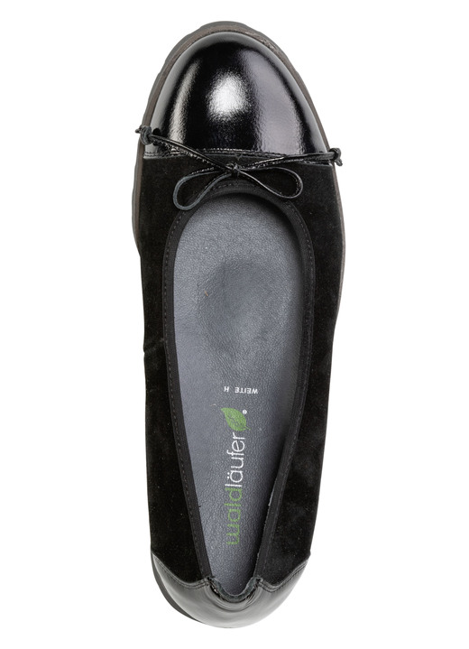 Pumps & Ballerina - Waldläufer, elegante Damen-Ballerinas, Weite H, mit herausnehmbarem Fußbett, in Größe 3 1/2 bis 8, in Farbe SCHWARZ Ansicht 2