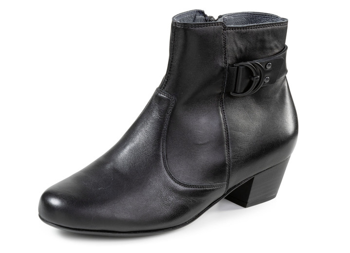 Stiefel & Stiefeletten - Waldläufer, bequeme Damen-Stiefeletten, Weite K, mit herausnehmbarem Fußbett, in Größe 3 1/2 bis 8, in Farbe SCHWARZ Ansicht 1