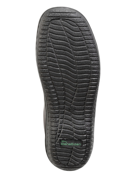 Elena Eden - ELENA EDEN-Slipper aus Nappaleder, in Größe 036 bis 042, in Farbe GRAU-SCHWARZ Ansicht 3