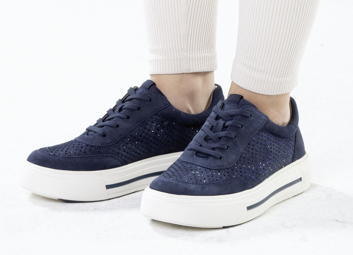 Elena Eden - ELENA EDEN Sneaker aus feinem Veloursleder, in Größe 3 1/2 bis 8, in Farbe TAUPE Ansicht 8