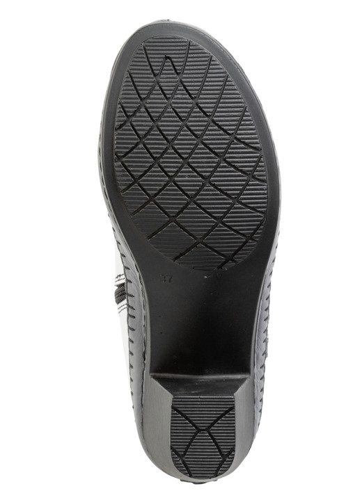 - Gemini Stiefelette aus Rind-Nappaleder mit Kontraststreifen, in Größe 036 bis 042, in Farbe WEISS-GRAU-SCHWARZ Ansicht 3