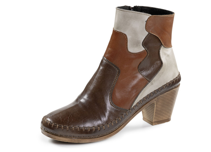 Stiefel & Stiefeletten - Gemini, modische Damen-Stiefeletten, Winterschuhe, Weite G, mit Reißverschluss, in Größe 036 bis 042, in Farbe BRAUN-KIESEL Ansicht 1