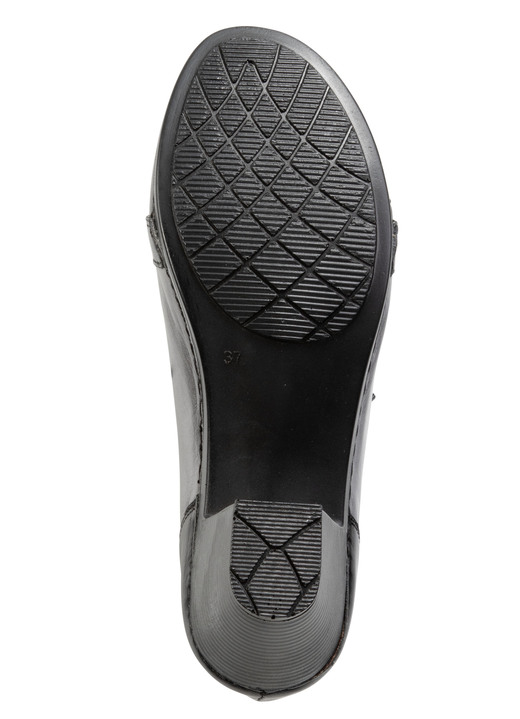 Pumps & Ballerina - Gemini Schnür-Trotteur aus teilweise schattiertem Nappaleder, in Größe 036 bis 042, in Farbe GRAU-SCHWARZ Ansicht 3