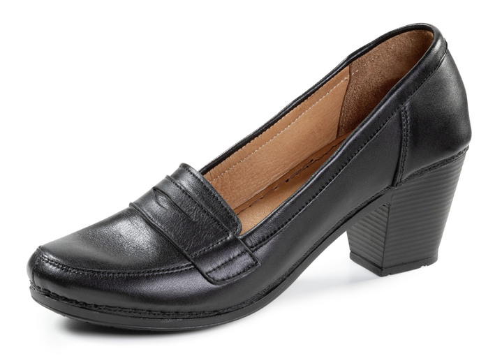 Pumps & Ballerina - Gemini Pumps aus teilweise schattiertem Rind-Nappaleder, in Größe 036 bis 042, in Farbe COGNAC Ansicht 4