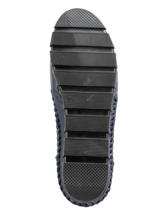 Slipper & Schnürschuhe - Gemini Schnürschuh aus gelochtem Nappaleder, in Größe 036 bis 042, in Farbe BLAU Ansicht 3