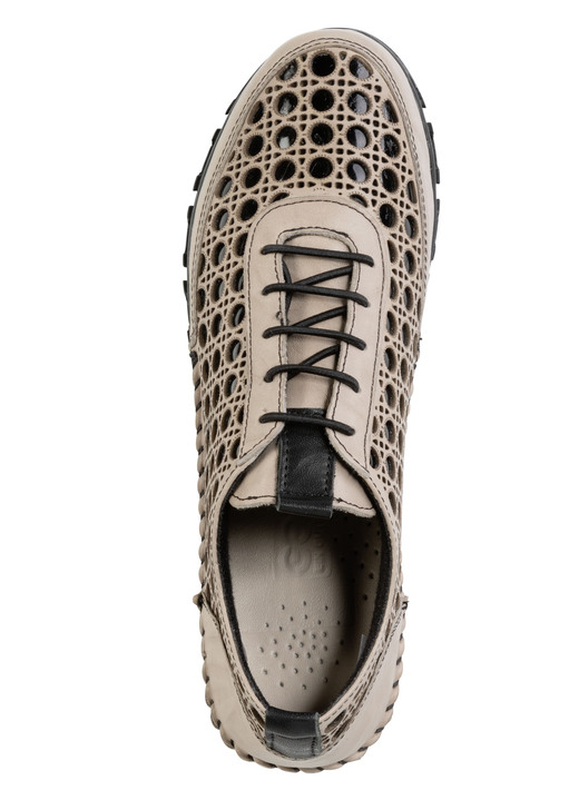 Damenmode - Gemini Schnürschuh aus gelochtem Nappaleder, in Größe 036 bis 042, in Farbe BLAU Ansicht 5