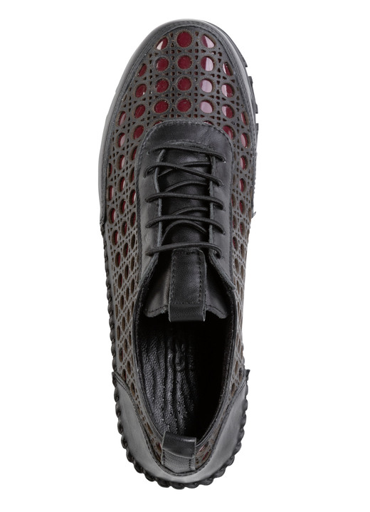 Damenmode - Gemini Schnürschuh aus gelochtem Nappaleder, in Größe 036 bis 042, in Farbe BLAU Ansicht 8