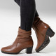 Stiefel & Stiefeletten - ELENA EDEN, modische Damen-Stiefeletten, Weite G, mit herausnehmbarem Fußbett, in Größe 036 bis 042, in Farbe SCHWARZ – Farbe COGNAC – Ansicht 4