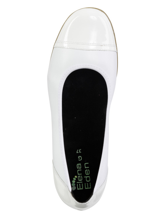 Pumps & Ballerina - ELENA EDEN, klassische Damen-Ballerinas, Weite G, mit herausnehmbarem Fußbett, in Größe 036 bis 042, in Farbe WEISS Ansicht 2
