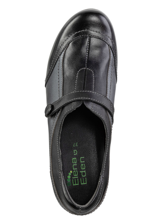 Pumps & Ballerina - ELENA EDEN, eleganter Damen-Trotteur, Weite G, mit herausnehmbarem Fußbett, in Größe 036 bis 042, in Farbe SCHWARZ-ALTSILBER Ansicht 2