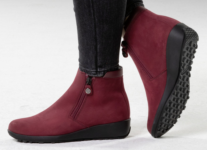 Stiefel & Stiefeletten - ELENA EDEN Stiefelette mit Nappaleder-Besatz, in Größe 036 bis 042, in Farbe RUBINROT Ansicht 7