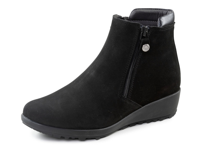 Stiefel & Stiefeletten - ELENA EDEN Stiefelette mit Nappaleder-Besatz, in Größe 036 bis 042, in Farbe SCHWARZ Ansicht 1