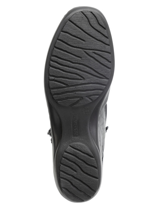 Stiefel & Stiefeletten - ELENA EDEN Bootie mit dezenter Knitter-Struktur und Metallschmuck, in Größe 036 bis 042, in Farbe SCHWARZ Ansicht 3