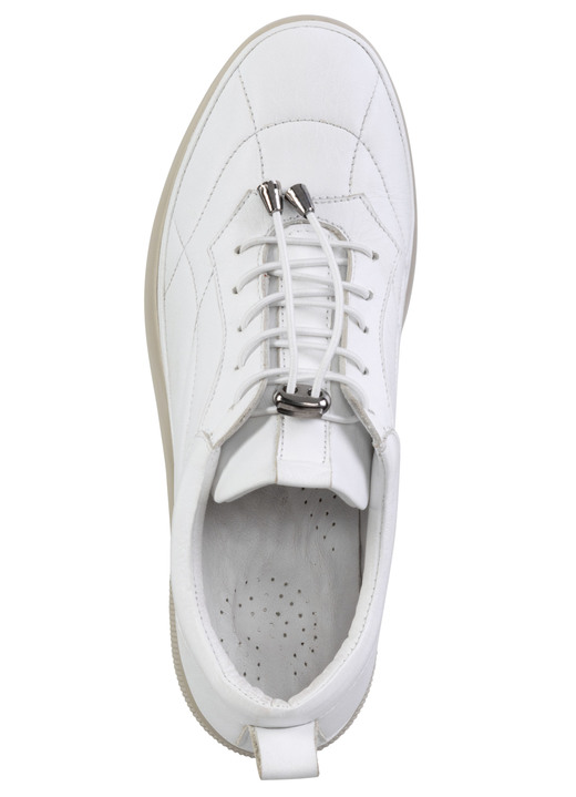 Slipper & Schnürschuhe - Gemini Sneaker mit dekorativer Steppung Ansicht 2 Slipper & Schnürschuhe - Gemini Sneaker mit dekorativer Steppung, in Größe 036 bis 042, in Farbe WEISS Ansicht 2