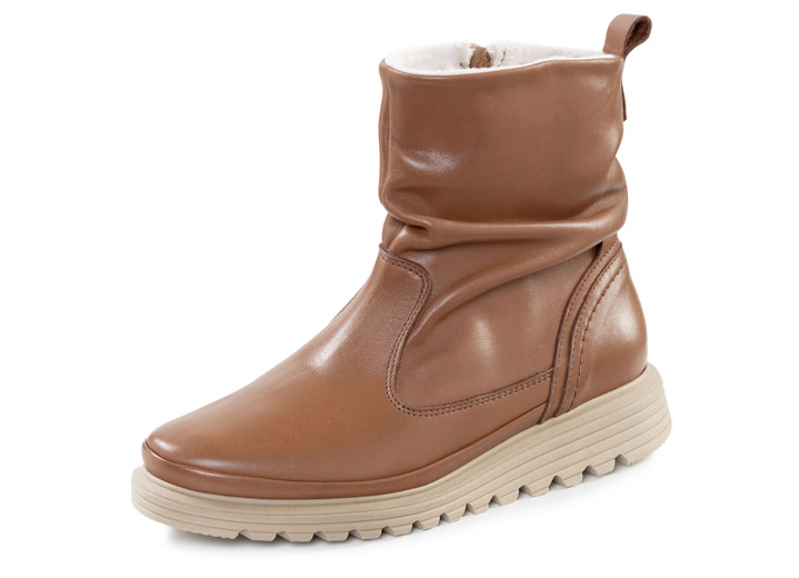 - Mokassin-Stiefelette von ELENA EDEN, in Größe 036 bis 042, in Farbe COGNAC Ansicht 1