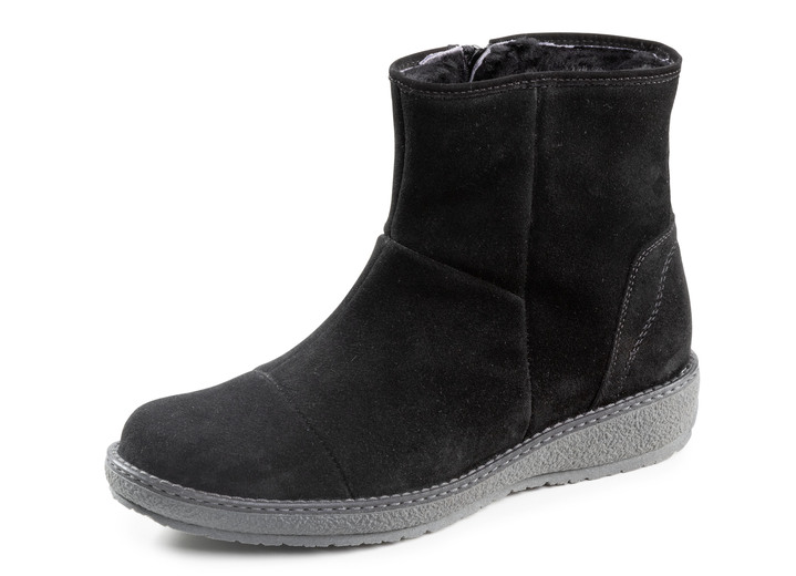 Stiefel & Stiefeletten - Waldläufer, gefütterte Damen-Boots, Winterschuhe, Weite H, mit Lammfell Ansicht 1 Stiefel & Stiefeletten - Waldläufer, gefütterte Damen-Boots, Winterschuhe, Weite H, mit Lammfell, in Größe 4 1/2 bis 9, in Farbe SCHWARZ Ansicht 1