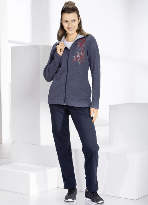 Freizeitanzüge - Freizeitanzug mit zwei Hosen, in Größe 1 (36/38) bis 8 (24/25), in Farbe JEANSBLAU MELIERT Ansicht 3